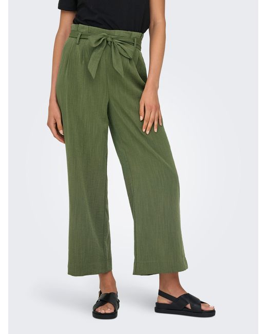 ONLY Green Hose ONLMARSA SOLID PAPERBAG PANT WVN NOOS