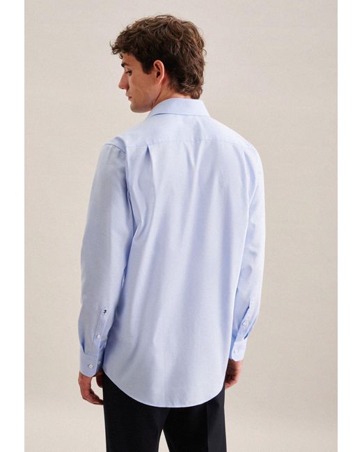 Seidensticker Businesshemd Regular Extra langer Arm Kentkragen Uni in Blau  für Herren | Lyst DE