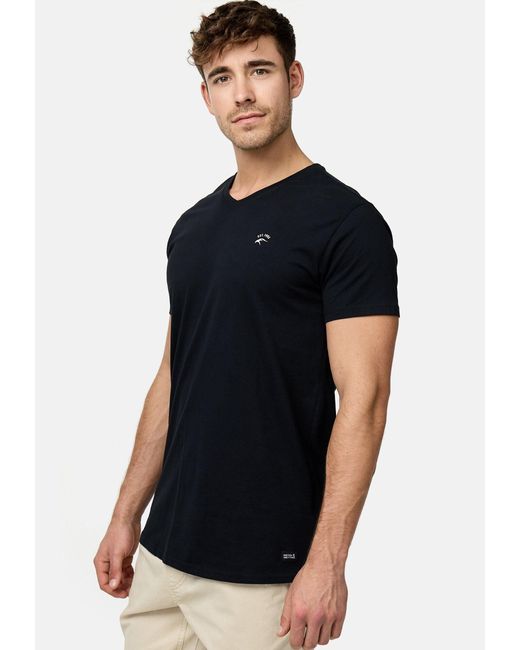 INDICODE T-Shirt INClever in Black für Herren