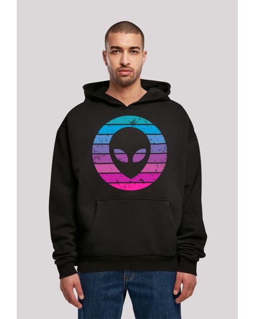 F4NT4STIC Kapuzenpullover Alien Kopf Premium Qualität in Gray für Herren