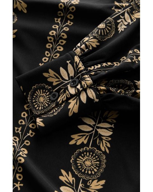Next Black Langarmbluse Langärmelige Jerseybluse mit V-Ausschnitt (1-tlg)