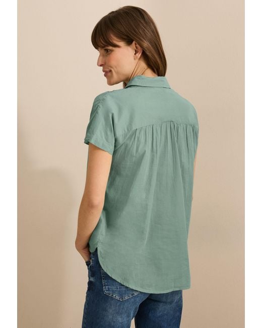 Cecil Green Hemdbluse aus reiner Baumwolle