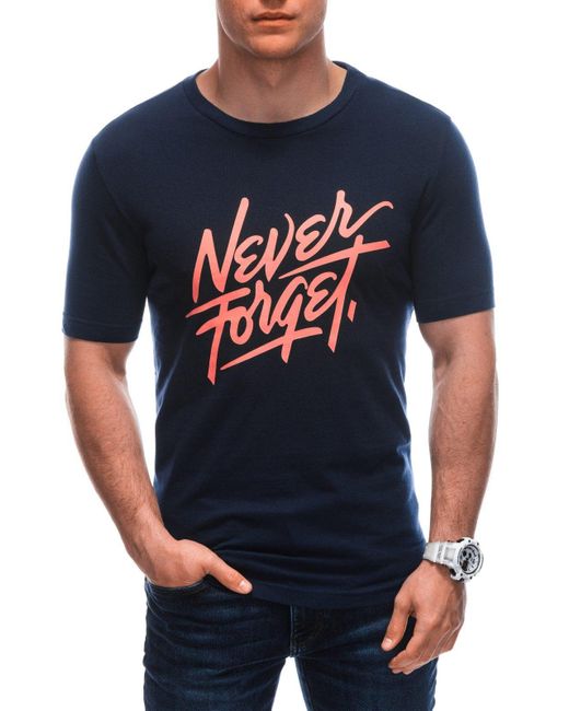 Edoti T-Shirt für Männer mit Print in Blue für Herren