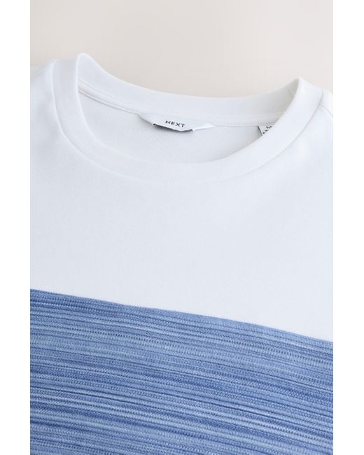 Next T-Shirt in Blockfarben (1-tlg) in Blue für Herren