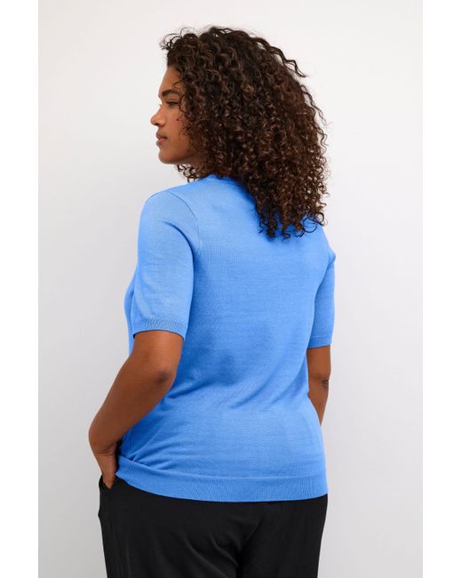 Kaffe Blue Strickpullover KClizzy Große Größen