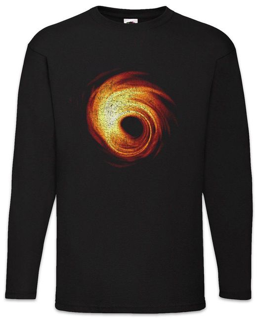 Urban Backwoods Langarmshirt Black Hole Langarm T-Shirt Schwarzes Loch Geek Nerd Space Station für Herren
