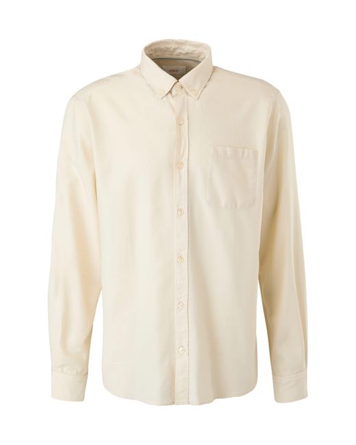 S.oliver Langarmhemd Regular: Hemd in Chambray-Qualität in Natural für Herren