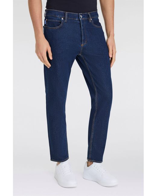 HUGO Tapered-fit-Jeans Brody mit Stone-washed-Finish in Blue für Herren