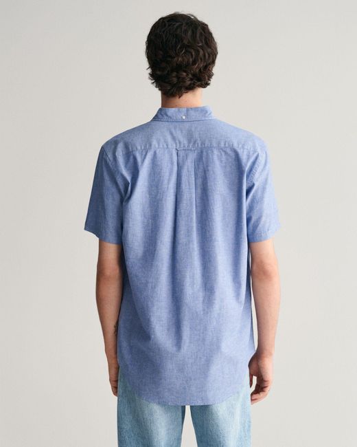 Gant Kurzarmhemd in Blue für Herren