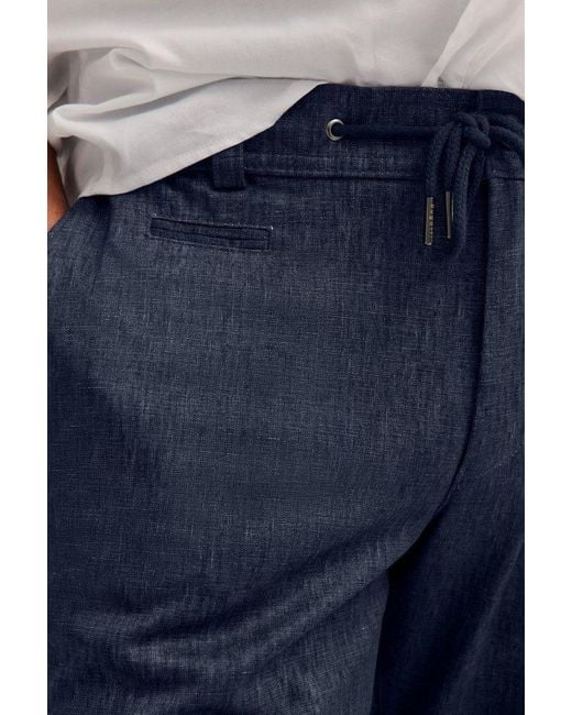 Bugatti Bermudas 4026-76423C bequemen Passform mit Gummizug und Kordelzug in Blue für Herren