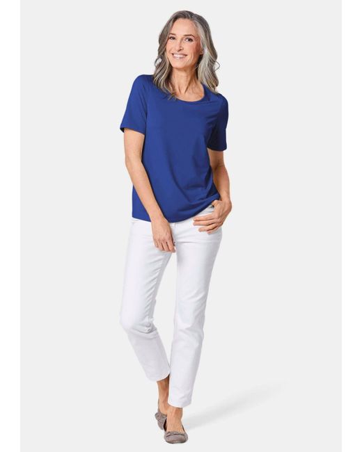 Goldner Blue T- Kurzgröße: Gepflegtes Shirt in formstabiler Ware