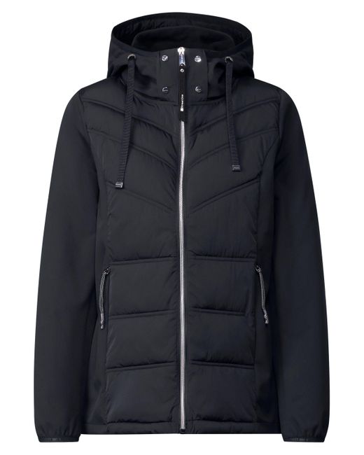 Street One Blue Softshelljacke mit Kapuze und Tunnelzug