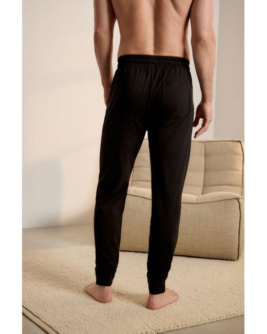 Next Pyjamahose Lasting Fresh Schlafanzughose mit Bündchen (2-tlg) in Black für Herren