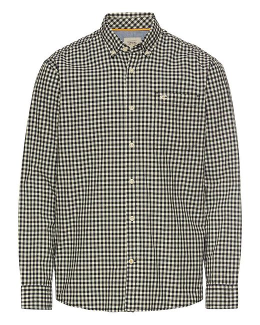 Camel Active Langarmhemd Karohemd in Gray für Herren