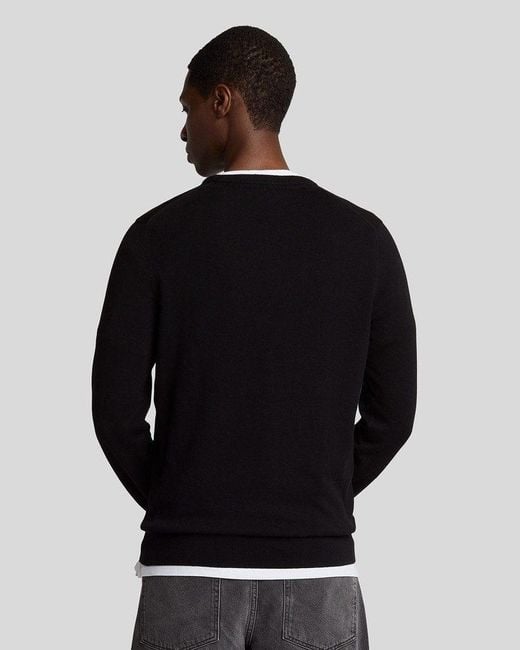 Lyle & Scott Strickpullover Basic , 100% Baumwolle, Weich & Angenehm in Black für Herren