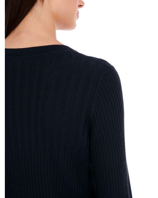 Marc Cain Black Strickpullover "Happy Classics" Premium mode Körpernaher Sweater "Rethink Together