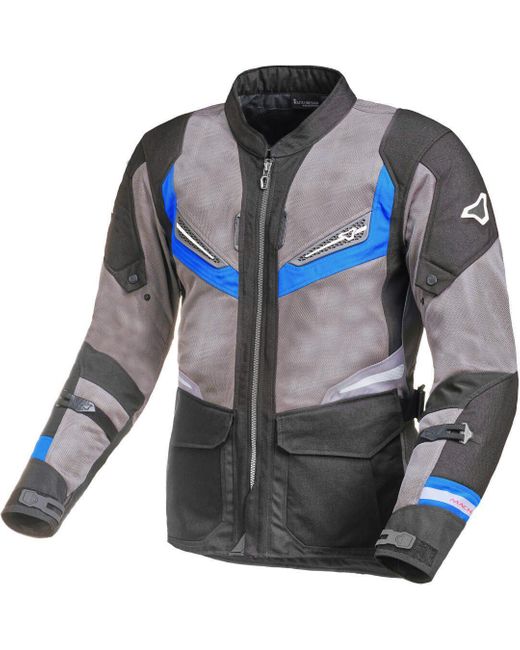 Macna Motorradjacke Aerocon Motorrad Textiljacke (mit Handschuhen) protektoren in Gray für Herren