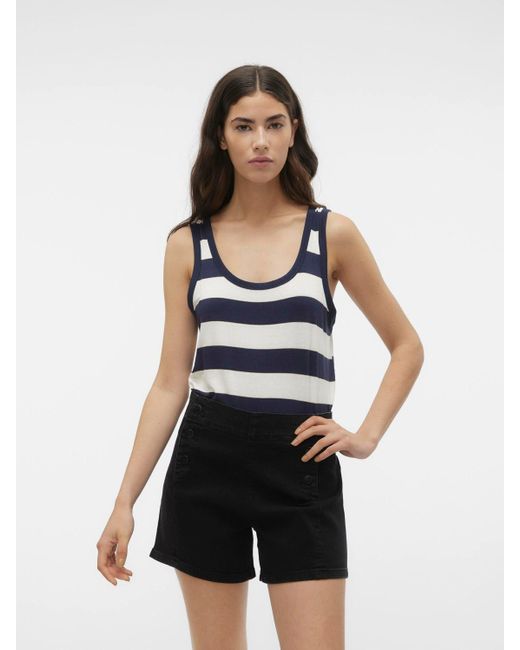 Vero Moda Blue Shirttop KAISA (1-tlg) Plain/ohne Details