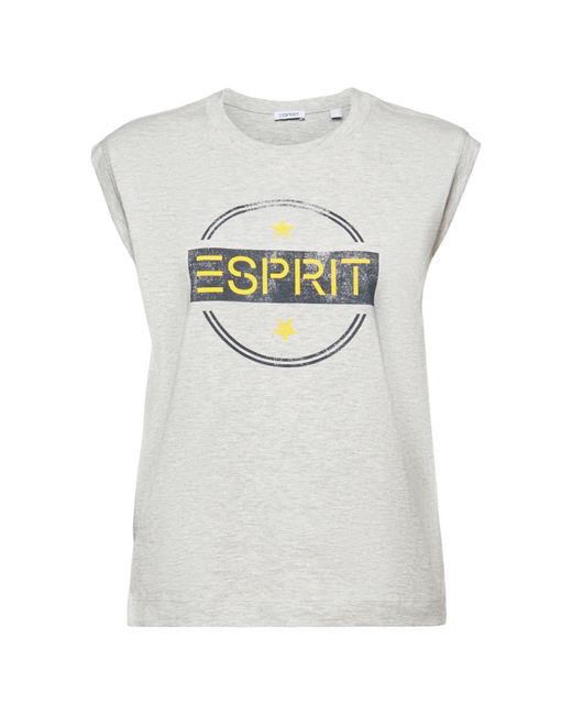Esprit Gray T-Shirt Logo-Tanktop (1-tlg)