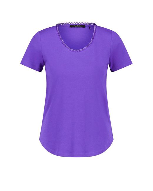 Taifun Purple - kurzarm - T-Shirt mit Raffung