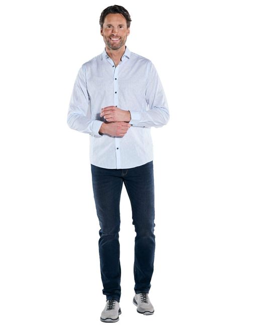 Engbers Langarmhemd Langarm-Hemd "My Favorite in White für Herren