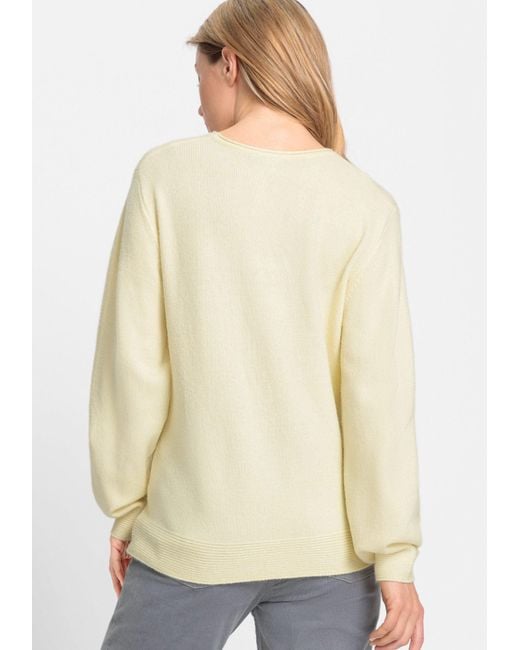Olsen Natural Rundhalspullover Pullover Long Sleeves