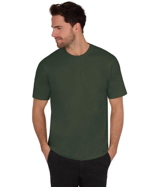 Trigema T-Shirt DELUXE Baumwolle (1-tlg) in Green für Herren