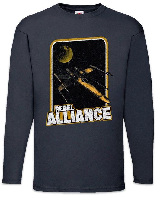 Urban Backwoods Langarmshirt Of Rebels Langarm T-Shirt Force Luke Star Alliance Sci-Fi in Blue für Herren