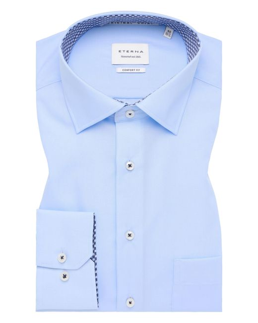 Eterna Langarmhemd in Blue für Herren