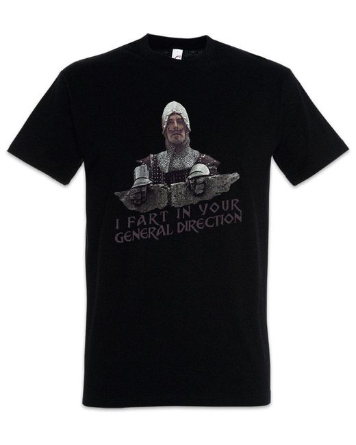 Urban Backwoods Print- I Fart In Your General Direction T-Shirt Monty Fun NI Python in Black für Herren