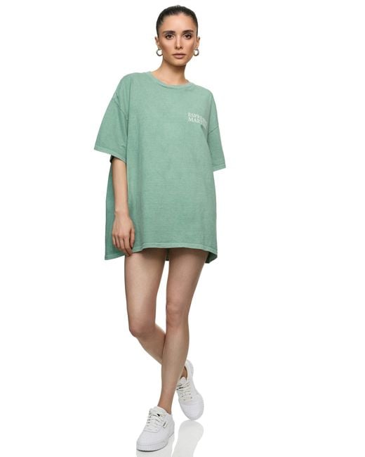 Worldclassca Green Oversized T-Shirt Sommer Oberteil Print - ESPRESSO MARTINI