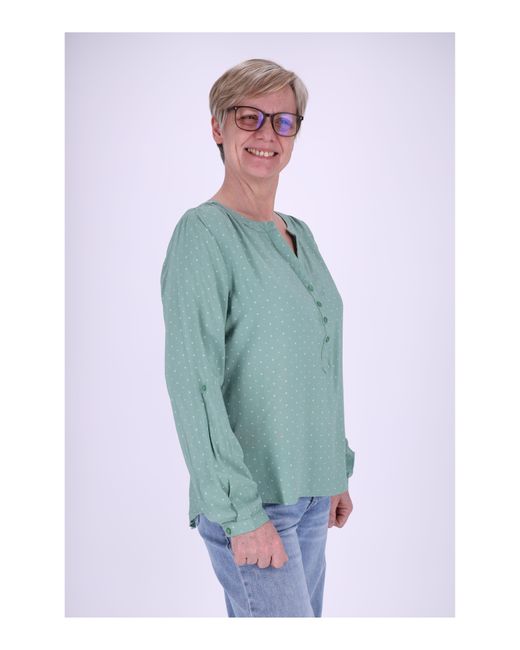 SPLASH OF COLOR White Klassische Bluse Schlupfbluse Minimalprint kleine Karos