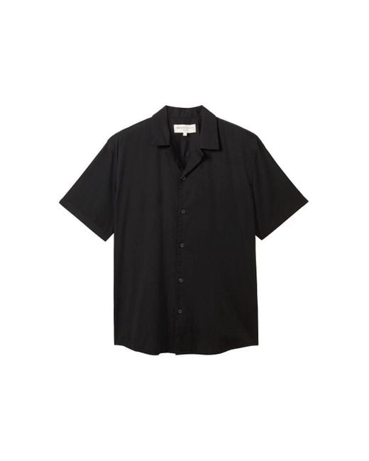 Tom Tailor T- relaxed viscose cotton shirt in Black für Herren
