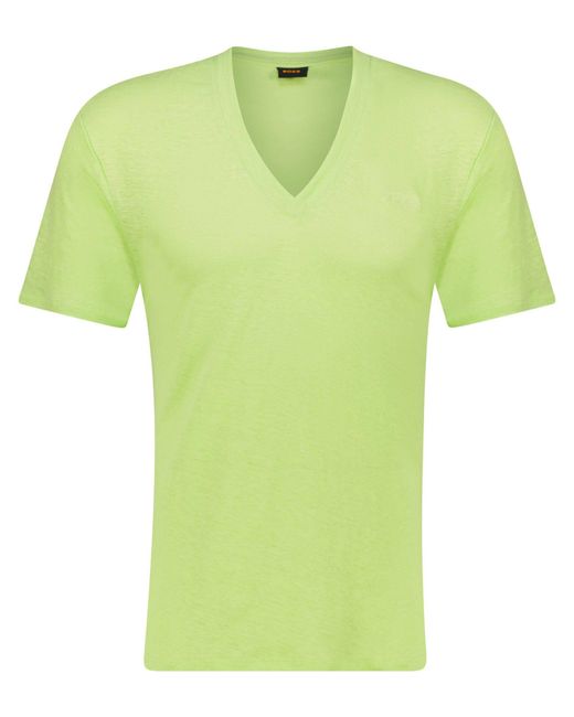 Boss Green T-Shirt aus Leinen C_ELA (1-tlg)