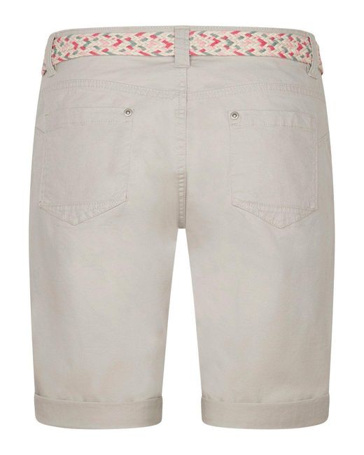 DENIMFY Gray Bermudas Shorts DFPia Regular Fit Chinoshorts mit Gürtel