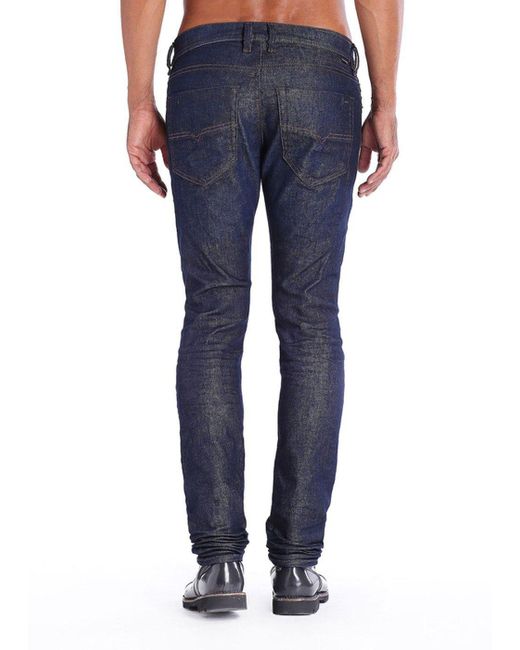 DIESEL Fit- Tepphar 0837N_Stretch Jeans Hose Slim Carrot in Blue für Herren