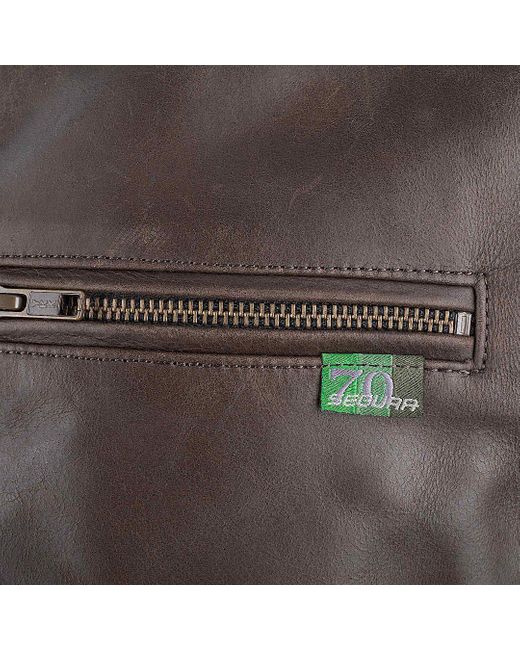 Segura Motorradjacke Cobra Motorrad Lederjacke herausnehmbares Innenfutter in Brown für Herren