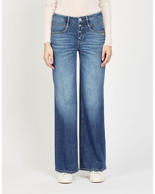 Gang Blue Weite Jeans 94MEDINA WIDE mit Knopfverschluss