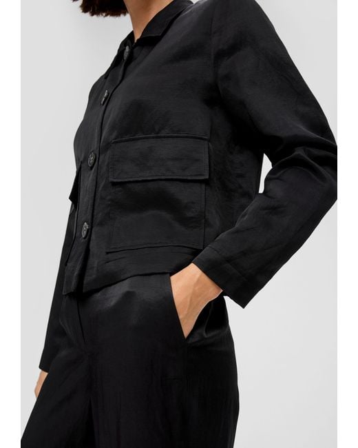 S.oliver Black Funktionsjacke Jacke aus Viskosemix