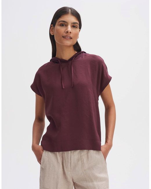 Opus Purple Kurzarmshirt Shirt Slowino