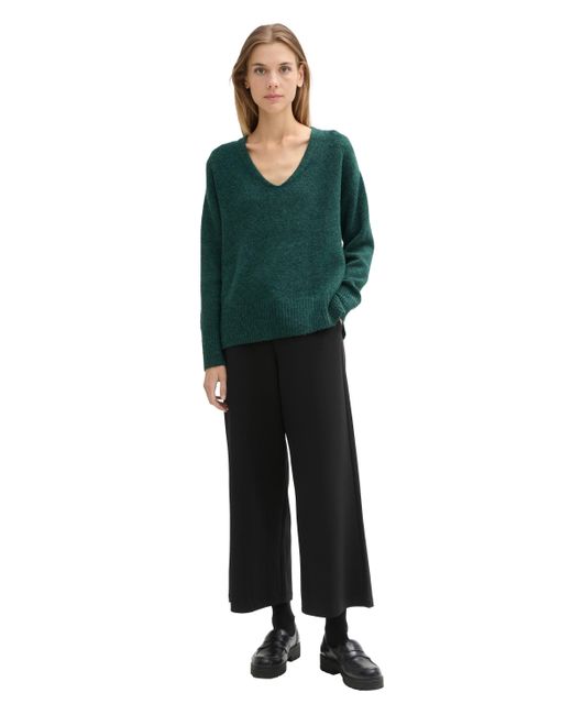 Tom Tailor Green Rundhalspullover