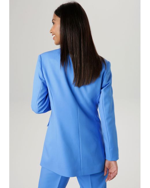 Aniston SELECTED Blue Longblazer in trendy Farbpalette