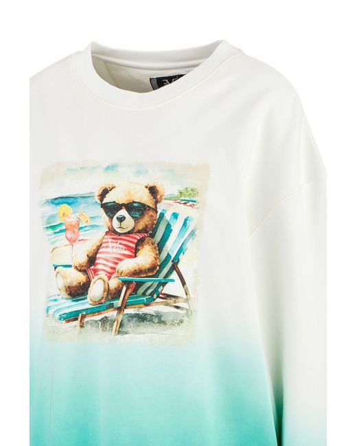 19V69 Italia by Versace Blue Sweatshirt SINJA DIP mit Print-Design, tierisches Motiv