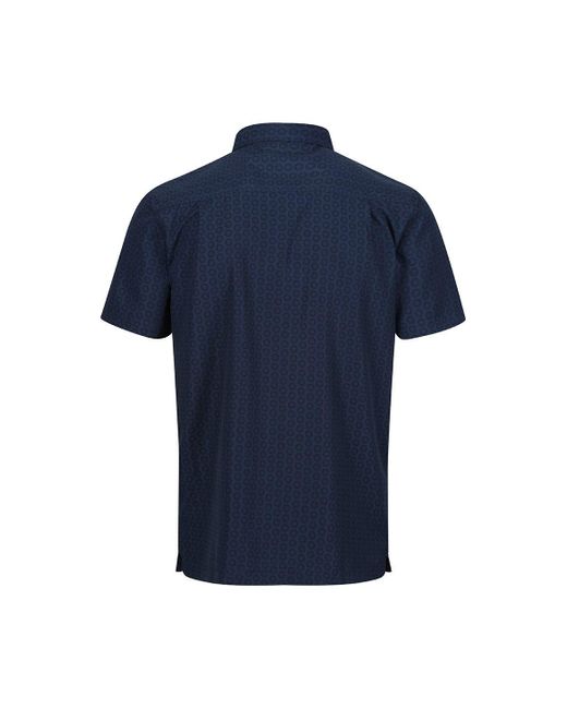 Regatta Funktionshemd Mindano VIII Kurzarm Freizeithemd R in Blue für Herren