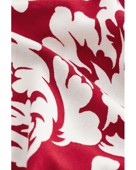 Next Red Sommerkleid Oversized Fit Kaftan mit Leinenanteil (1-tlg)