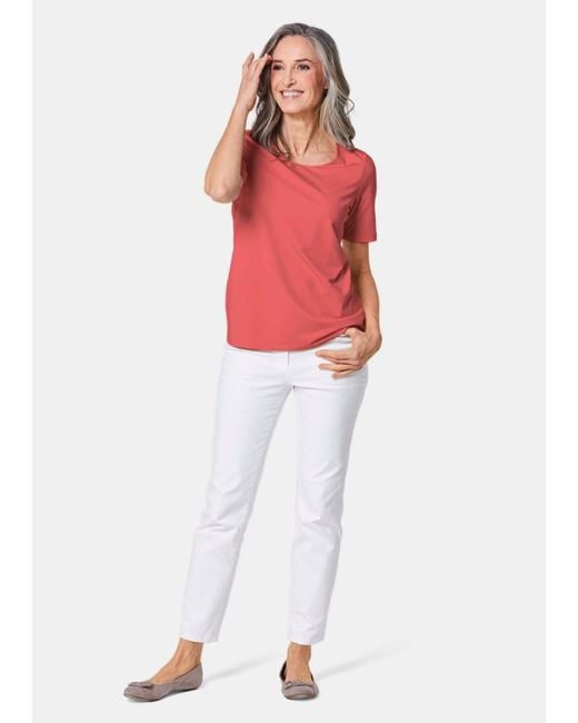 Goldner Red T- Kurzgröße: Gepflegtes Shirt in formstabiler Ware