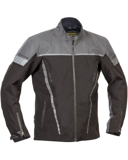 Lindstrands Motorradjacke Textile Jacket Bydalen Black/Steel Grey in Gray für Herren