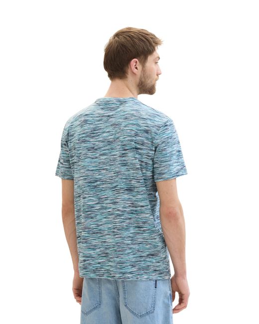 Tom Tailor T-Shirt mit Muster in Blue für Herren