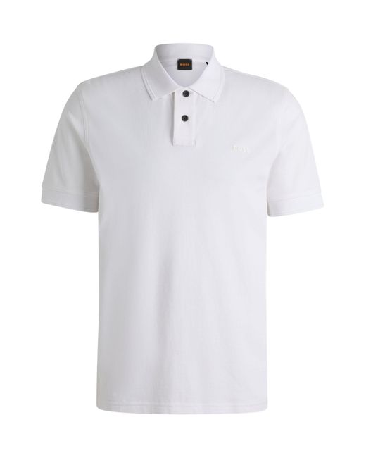 Boss Stehkragenshirt in White für Herren