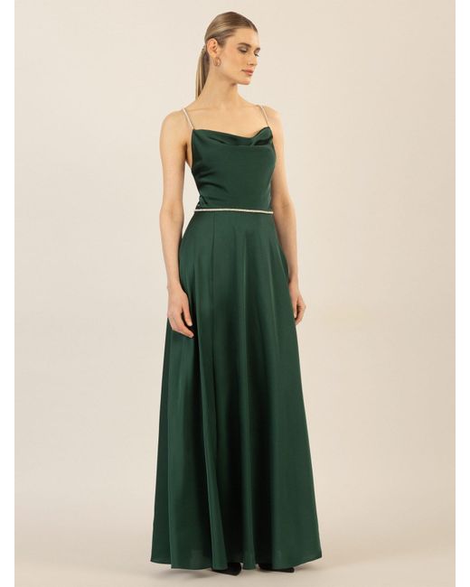 Apart Green Abendkleid aus mattschimmerndem Satin
